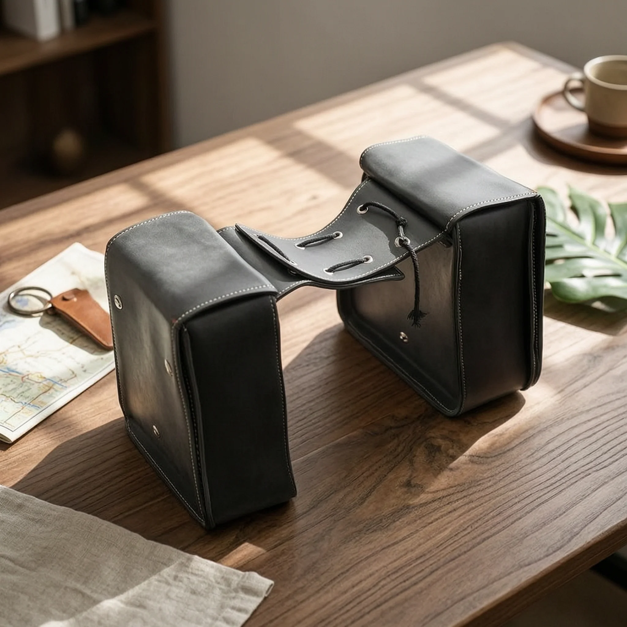 Motorcycle Saddlebags Retro Saddlebags with Fringe Motorcycle Side Bags Long-Lasting Luggage Secure for Cruiser Riders