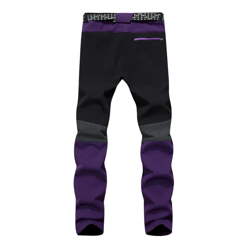NUONEKO Womens Winter Fleece Softshell Pants Outdoor Sport Thermal Fishing Skiing Camping Hiking Trousers Waterproof Pants PM26