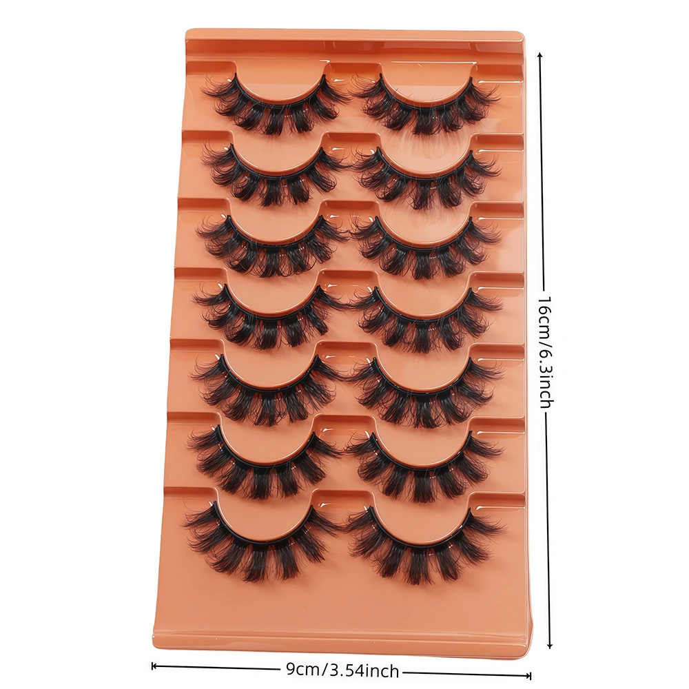 7 paia di ciglia finte cosplay manga ciglia demone europee e americane, un pezzo di dim spesso e naturale in stile americano