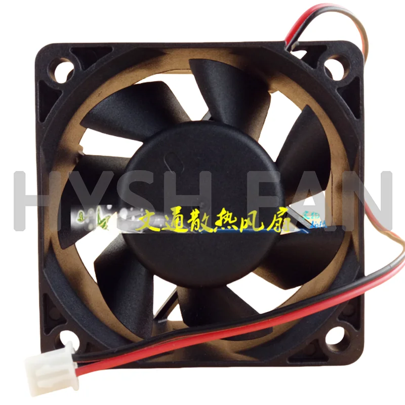 Ventilador de refrigeração do chassi de 2 fios, 6cm, 0.14a, 6025, 12v, 24v