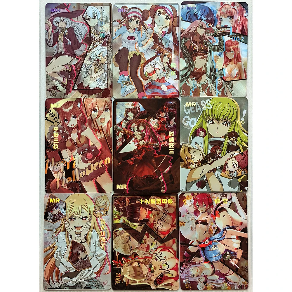 9PC/Set Anime Goddess Story Secret Words SSP ZR MR SP AI Rem Mona Nami Yamato Games Collectible Cards Christmas Birthday Gifts