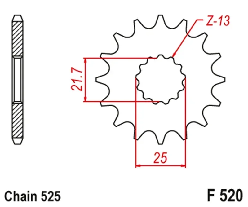 525 15-16T Motorcycle Front Sprocket For Suzuki DL1000 V-strom 02-16 DL1000A 15-19 GSX-R1000 01-08 GSX-S1000 15-24 DL1050 20-24