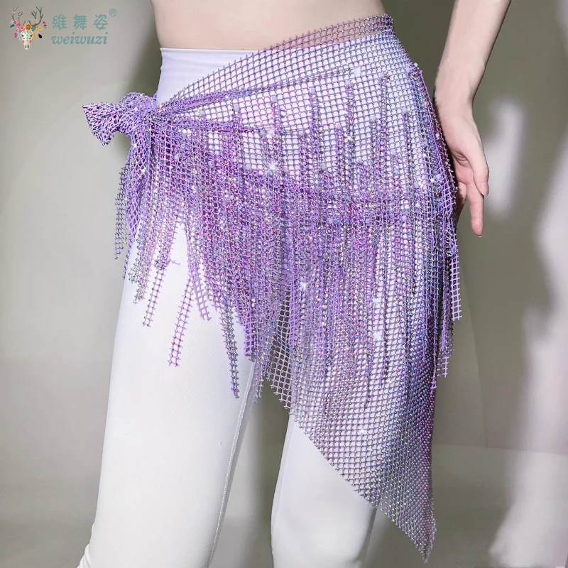 Buikdans Prestaties Riem voor Vrouwen Mesh Driehoek Sjaal Kwastje Billen Taille Keten Volwassen Kinderen Buikdansen Hippe Sjaals