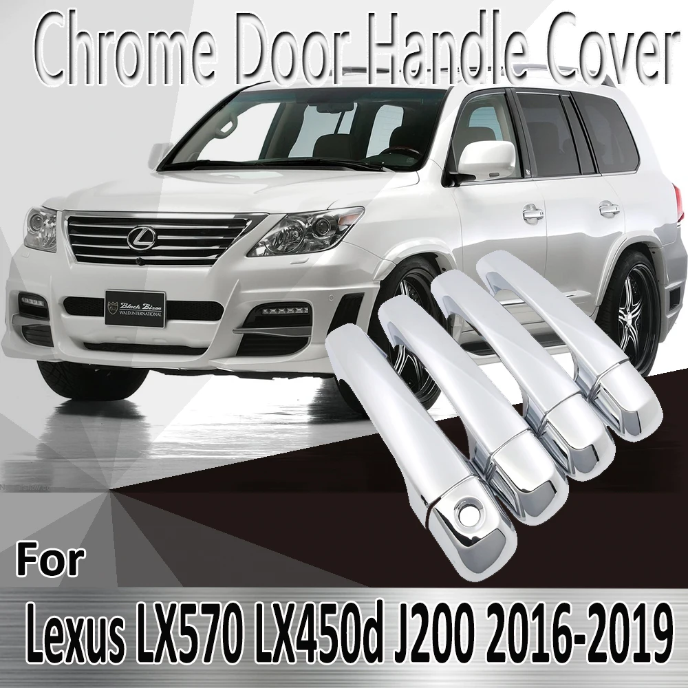

For Lexus LX570 J200 LX450d 2016~2019 2017 2018 Styling Stickers Decoration Chrome Door Handle Cover Refit Car Accessorie