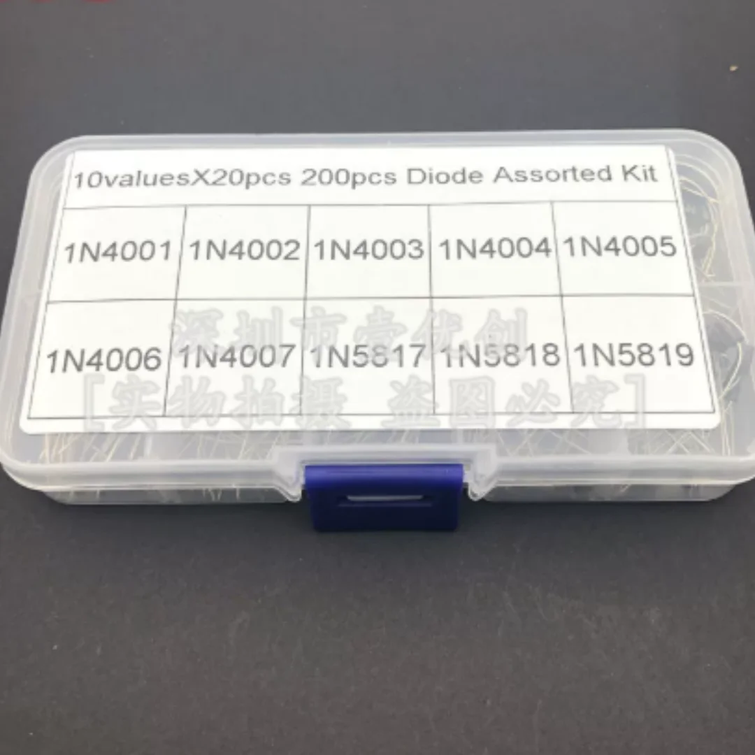 10 Specifications 100pcs 200pcs Rectifier Diode Assortment Kit 1N4001-1N4007 1N5817-1N5819