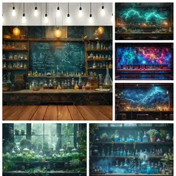 Magic Chemical Reagent Reaction Science Experiment Theme Kids Birthday Party Banner Backdrop Custom Room Poster Decor Background