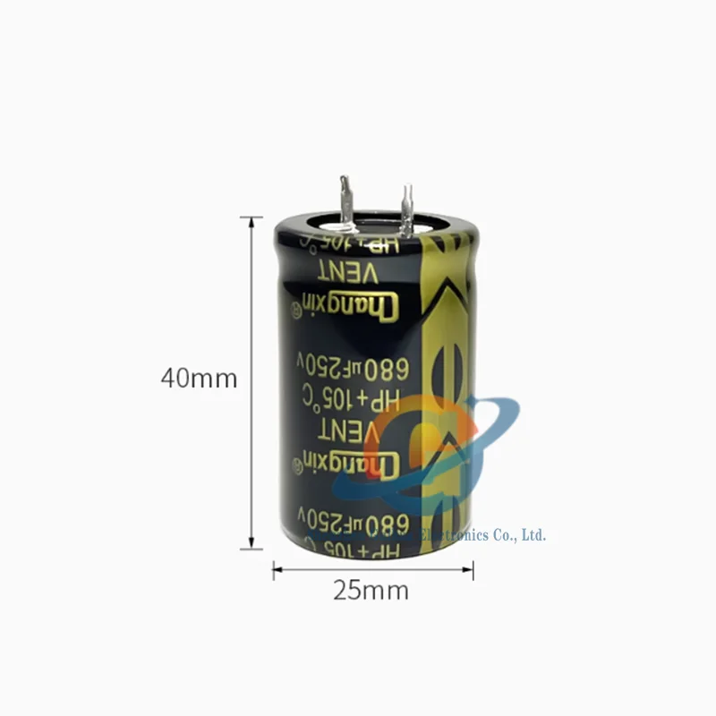1 piece 250V680UF switch power adapter with long lifespan, brand new cow horn electrolytic capacitor with a volume of 25X40MM
