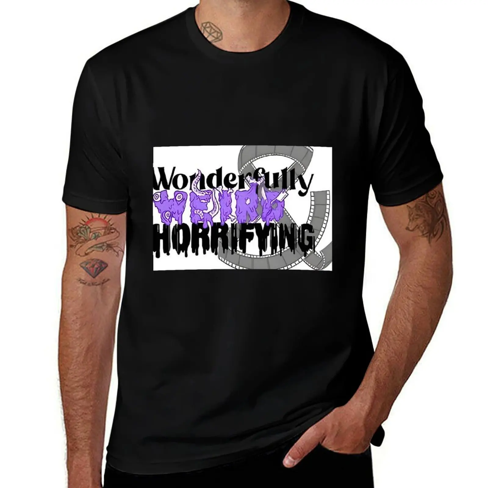 Wonderfully Weird and Horrifying Logo T-Shirt Classic Graphic Short Sleeve Top T-Shirt
