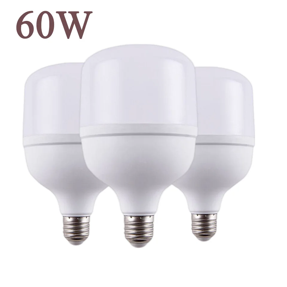 60W High-power LED Light Bulbs E27 20W 30W 40W 50W Saving Energy Super bright Lamp Interior Living Room Bedroom Office Lighting