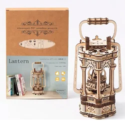 Kit de construction de modèle de lanterne en bois, puzzle 3D de lampe magique, ensemble d'assemblage de bricolage, artisanat de passe-temps, décoration de la maison, cadeau de jouet pour adulte