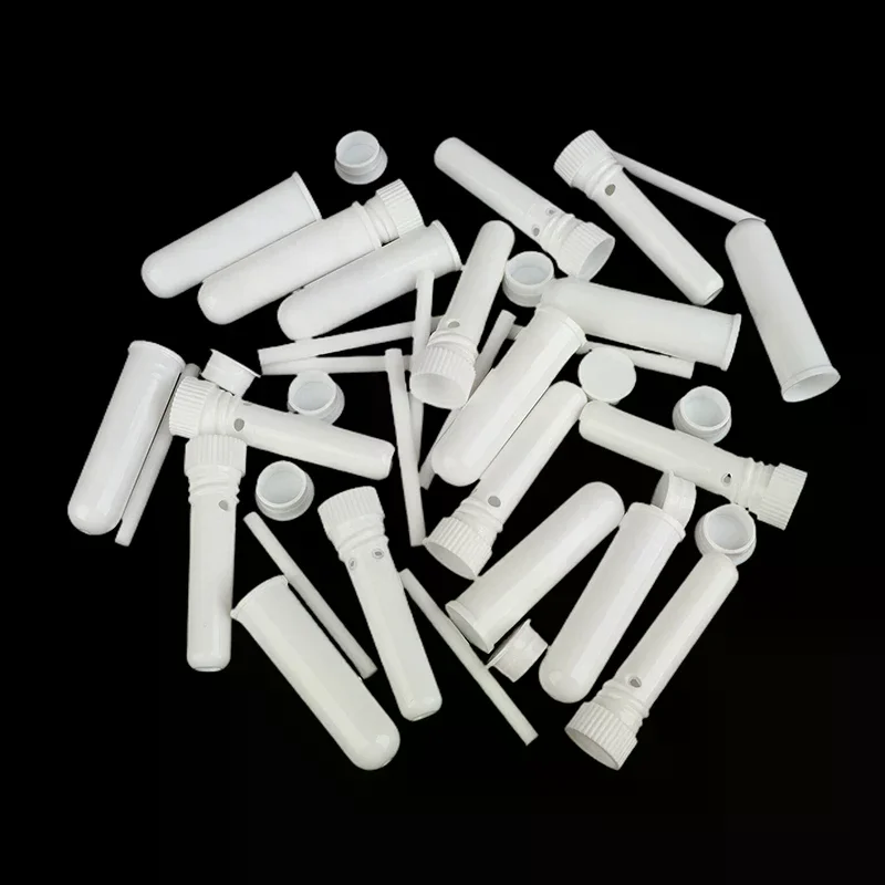 10Pcs Essential Oil Blank Inhaler Tubes Comes Inhaler Stick With Cotton Wicks, Refillable, Dropper