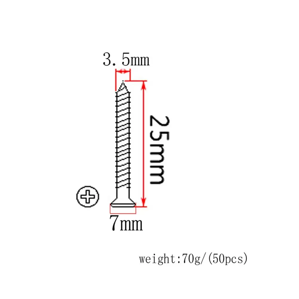 

50 PCS/Set Guitar Bass Bridge Screws Guitar Tremolo Bridge Mounting Screws for Start ST TL Electric Guitar 3.5 x 25 mm