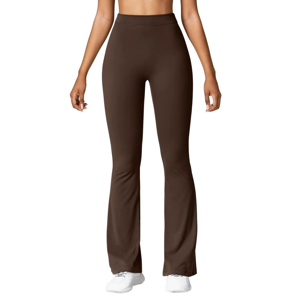 Fashion Micro Horn Leggings Women V-back Waist Sports Pants High Waist Push Up Butt Gym Pants Solid Slim Casual Leggings, image 8