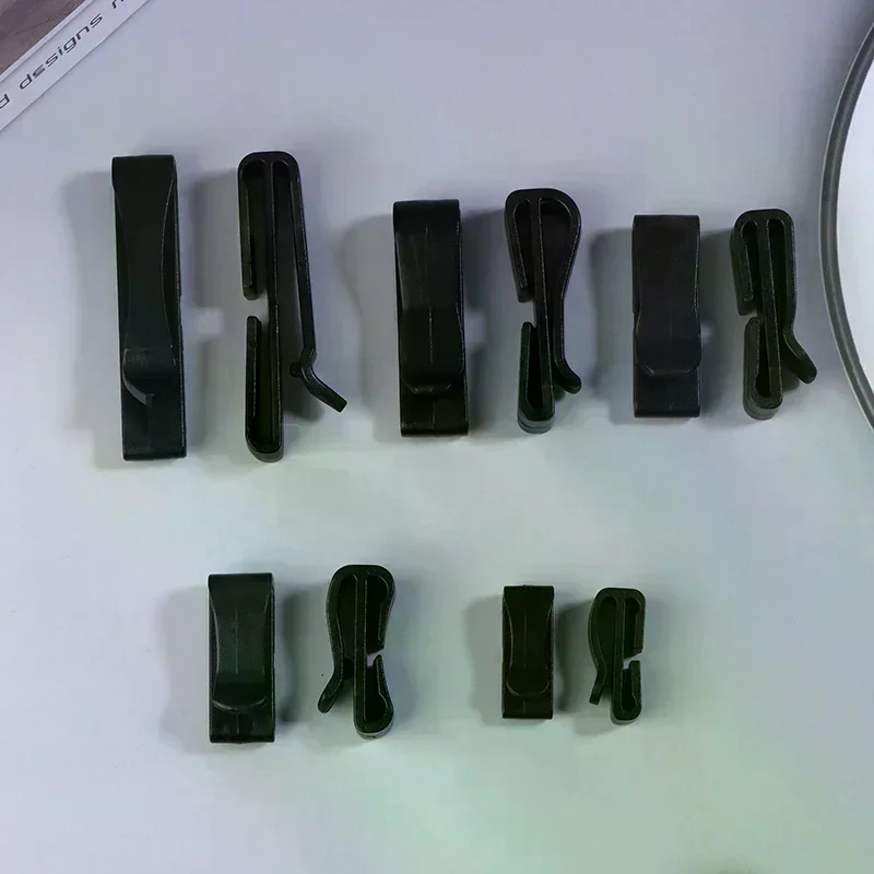 10 sztuk/opakowanie Szybkozłączka Klamra Końcówka Suwak Czarny Do Plecaka Kempingowego Turystycznego Regulacja Paska Taśmy 20-51mm
