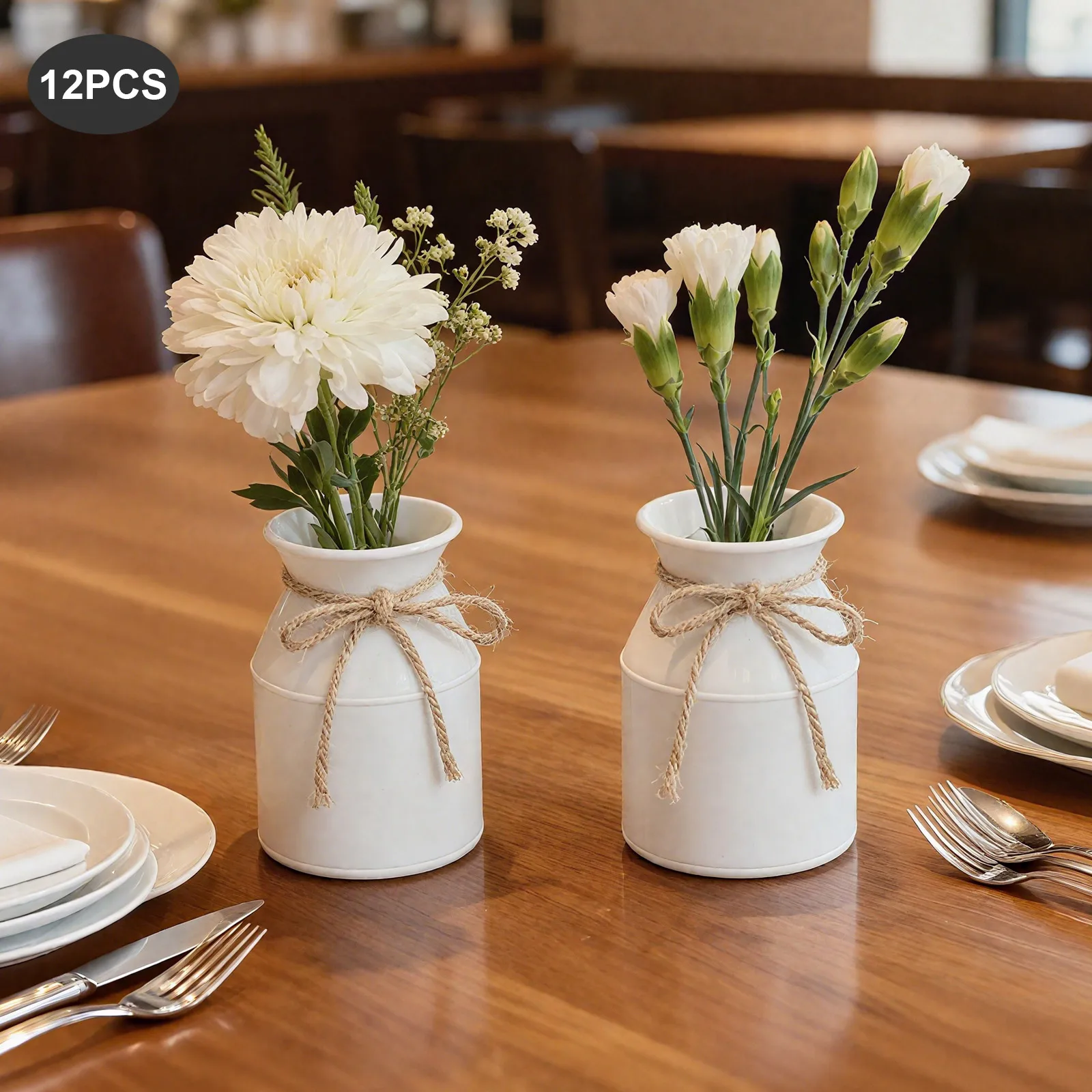 12 قطعة المزهريات الزهور سطح المكتب الديكور مزهرية صغيرة المائية الزهور المجففة غرفة المعيشة غرفة الطعام زهرية الديكور