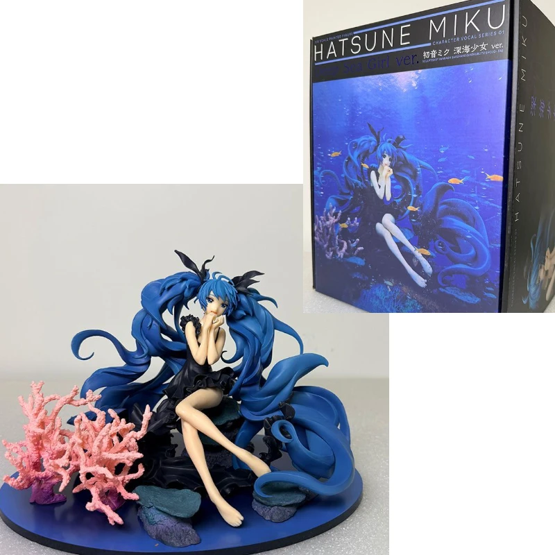 [In Stock] Anime Surrounding Voice Miku Deep-sea Hatsune Miku Future Girl Virtual Singer Hand-made Statue Gift Collection
