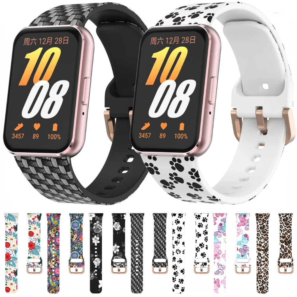 

Patterned Silicone Strap for Samsung Galaxy Fit 3 Original Breathable wristband for Samsung Galaxy Fit 3 Bracelet Watchband Belt