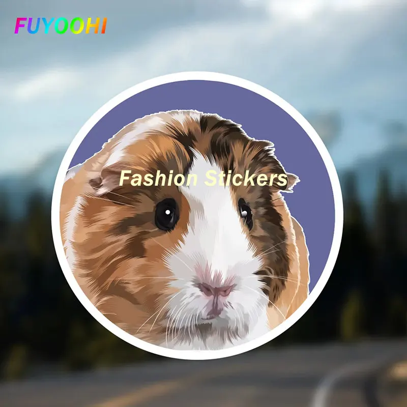 FUYOOHI Play Stickers Animal Lover? Show It with This Guinea Pig Car Sticker Decors on Bumper Rear Window Laptop Motorcycle