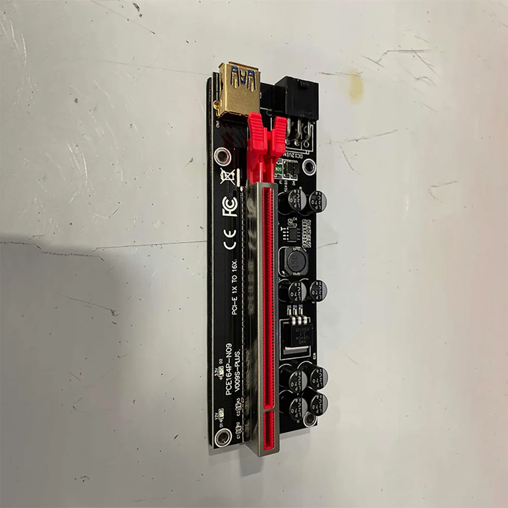 6 ensembles Pci-Riser 1x à 16x adaptateur Riser GPU Contacts plaqués or carte d'extension Stable accessoires informatiques