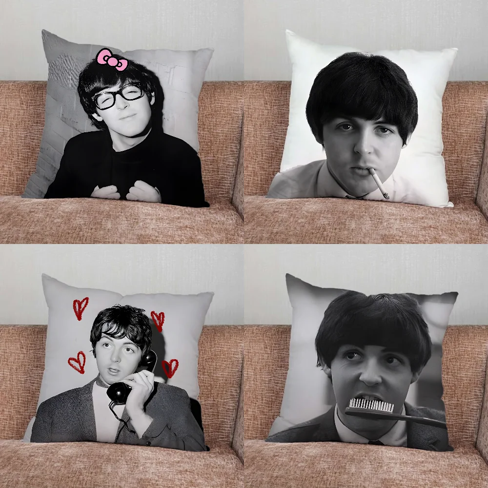 

Singer P-Paul M-McCartney Pillow Case For Home Bedroom Car Office Decoration Living Room Sofa Cushion Cover Suitable