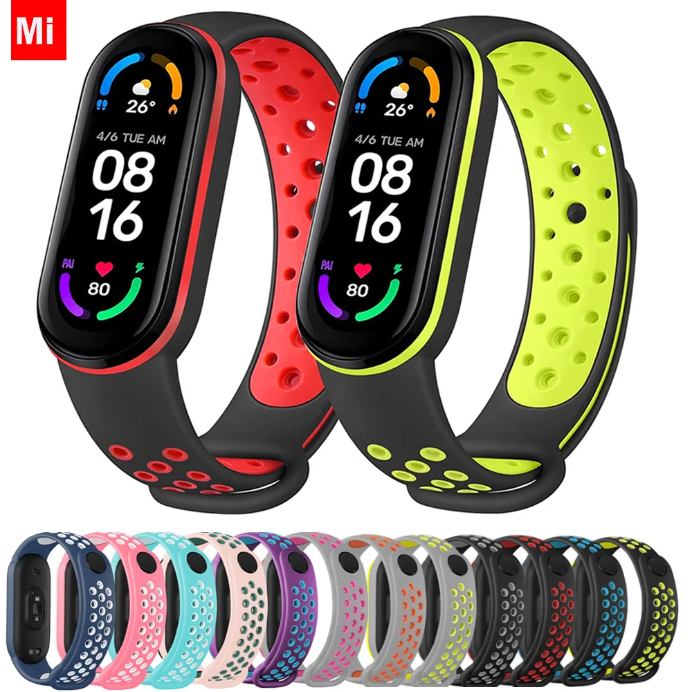Armband für Mi Band 7 6 5 4 3, Smartwatch-Zubehör, Silikonarmband, Correa, Miband 7 6 Miband 5 für Xiaomi Mi Band 7