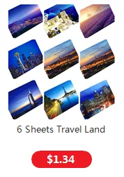 6 Blatt Reise Landschaft Serie Postkarten Geschenk Wunsch Gier dekorative Karten nehmen Sie eine Reise nach London Provence Paris Sydney Venedig – Detail 8