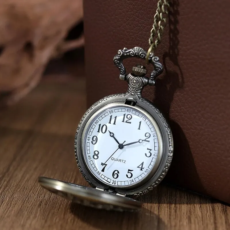 Кварцевые карманные часы с римскими цифрами для мужчин и женщин, полый корпус, ожерелье с вырезами, лучшие подарки для мужчин и женщин