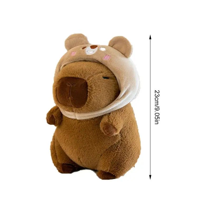 ใหม่ 23 ซม.Capybara Plush ของเล่นจําลอง Capibara อะนิเมะ Fluffty ของเล่นตุ๊กตาสัตว์น่ารักชุดตุ๊กตา 8 เสื้อผ้าสําหรับของขวัญเด็ก