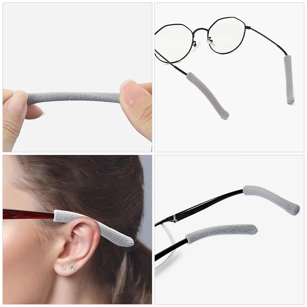 

2pcs Eyeglass Ear Cushions Non Slip Ear Hook Knit Eyeglasses Leg Covers Durable Temple Tips Accessories Retainers Sleeve For