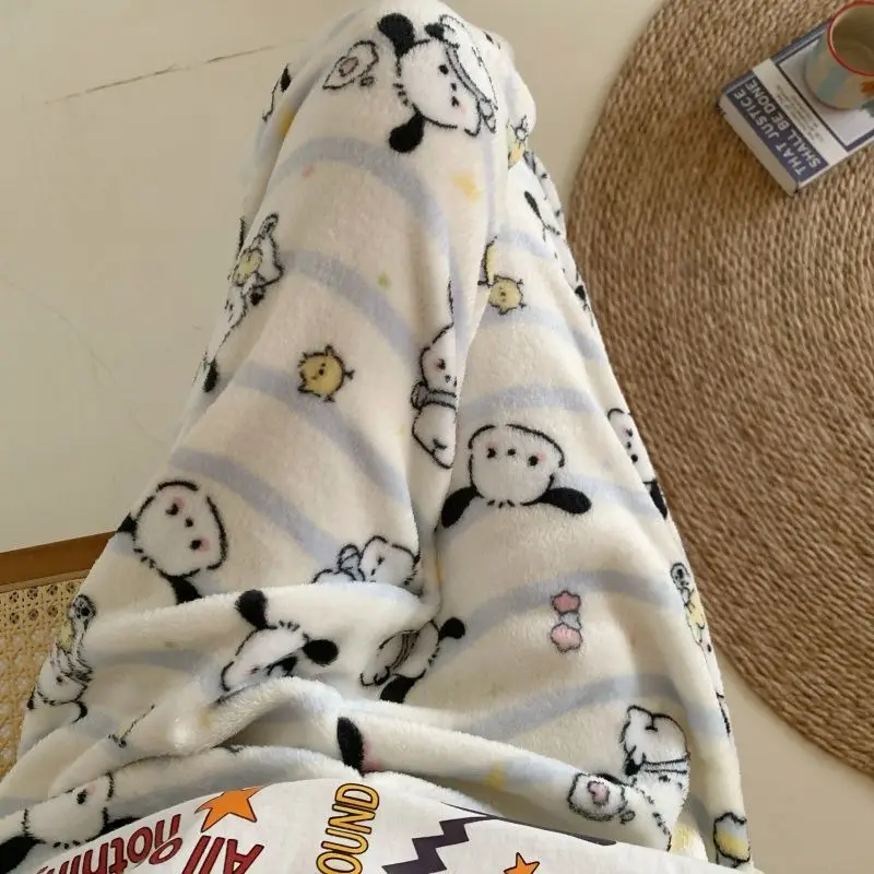 

Sanrio Pochacco Women's Sleeping Pants Kawaii Cartoon Student Winter Pajama Pants Flannel Warm Sleepwear Trousers Homewear New