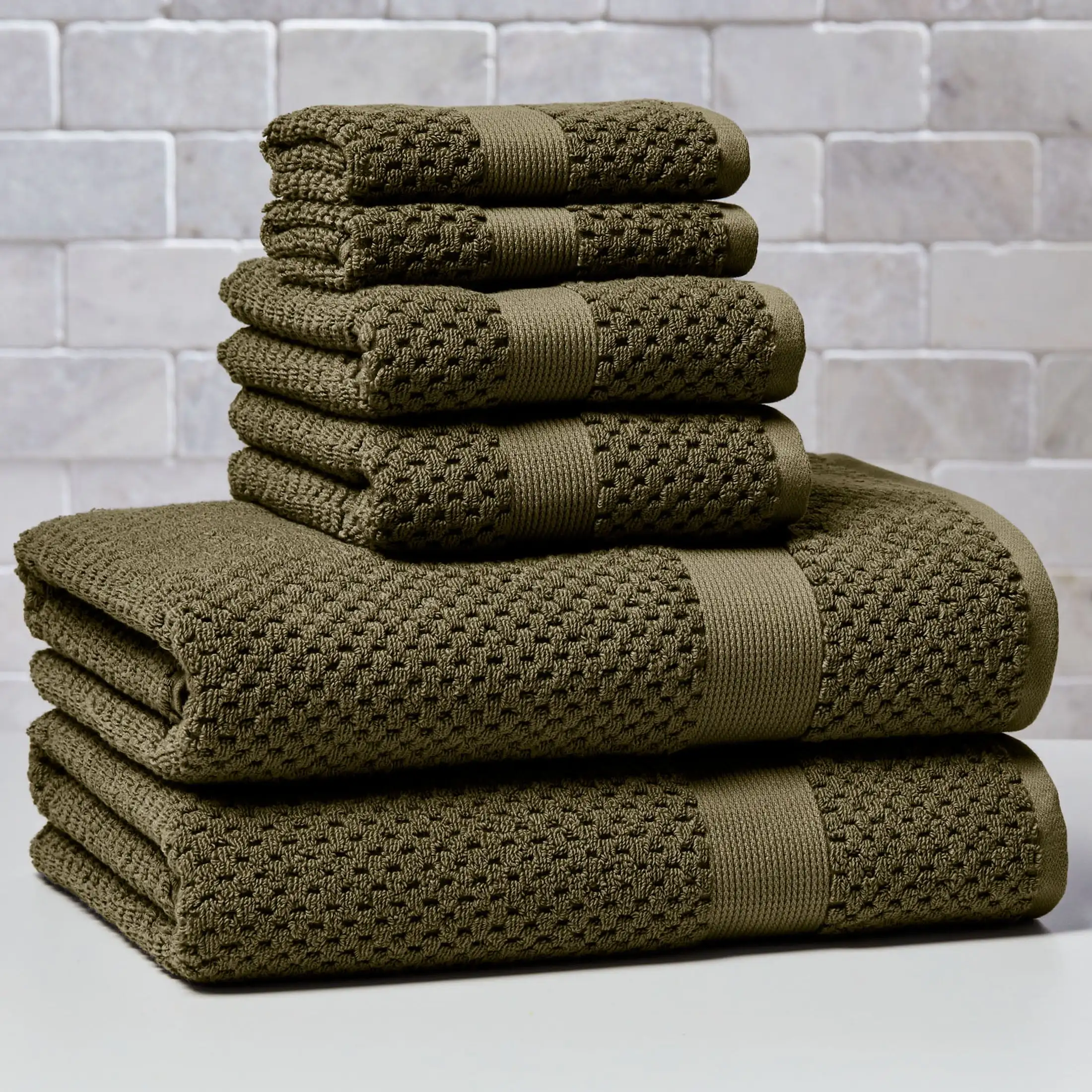 

Soft Popcorn Texture 6 Piece Towel Set Sea Turtle Extra Absorbent and Low Lint Fade Resistant Softness and Durability