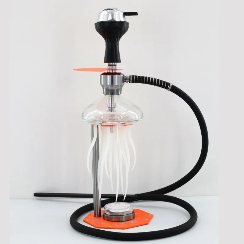 Arab hookah full set of Internet celebrities new bar KTV hookah with light hookah single tube blowing