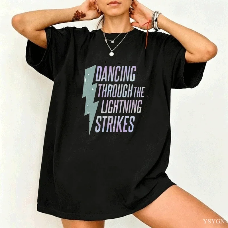 Opalite Showgirl T Shirt Dancing Through The Lightning Strikes T-shirt Women TS Graphic Tee Wahshed Fashion Vintage Concert Tees