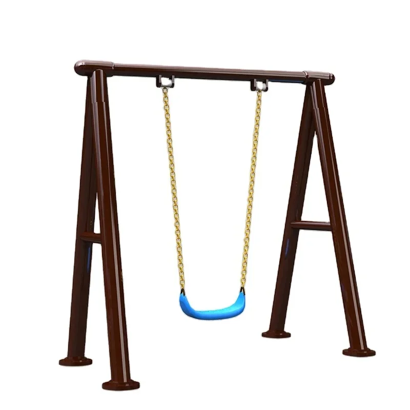 

Outdoor Plastic Swing Set with Hanging Chair for Adults and Children - Perfect for Home Gardens and Community Spaces