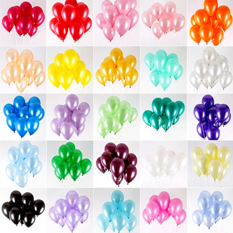 10/20/30/50Pcs 10inch 1.5g Pearl Latex Balloons Happy Birthday Party Wedding Christmas Decorations Balloon Kids Air Balls Globos