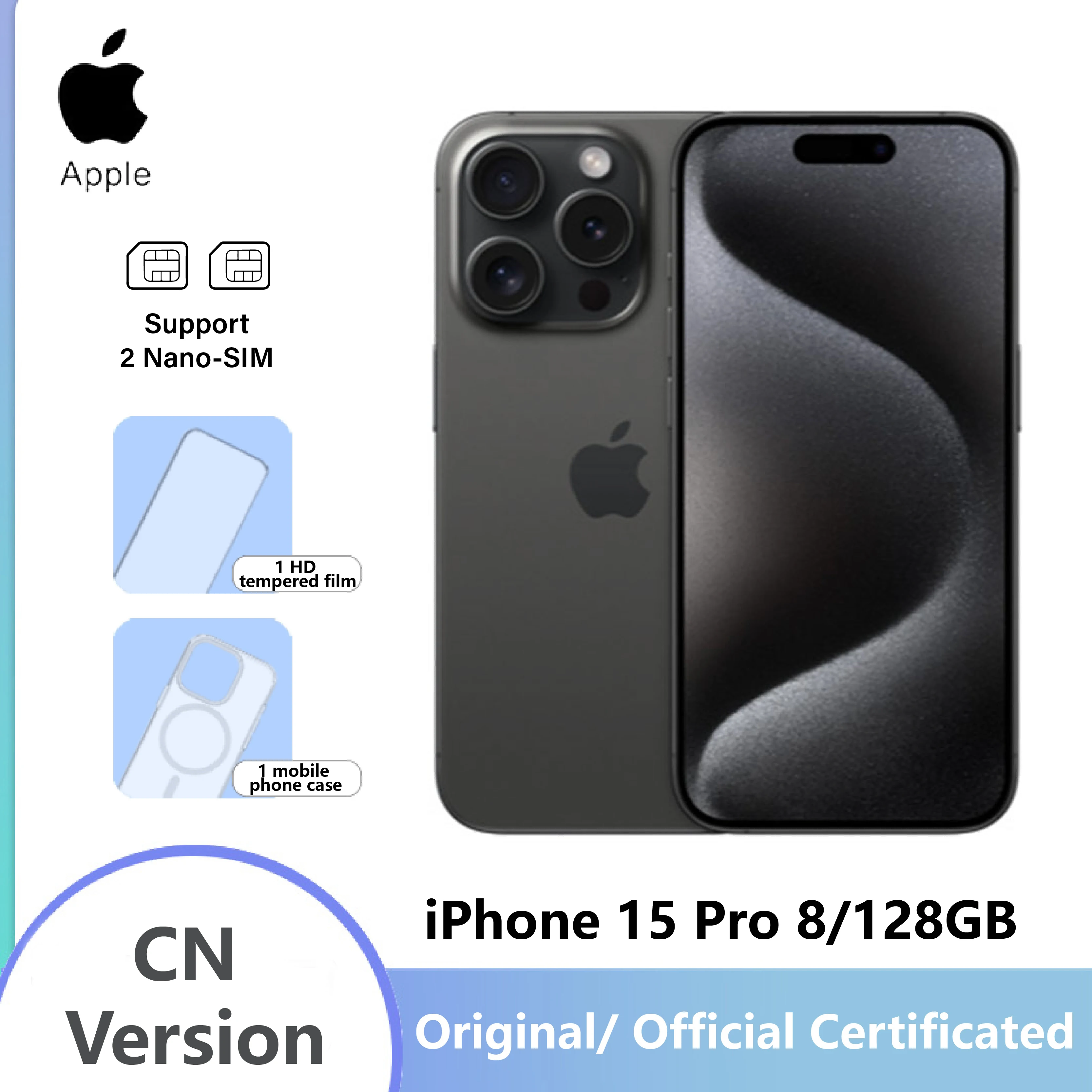 Apple-iPhone 15 Pro Smartphone, 6.1 