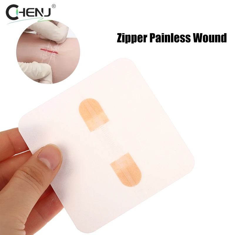 Zipper Tie Wound Closure Patch Zipper Band-Aid Wound Fast Suture Outdoor Portable Hemostatic Patch First Aid Tool