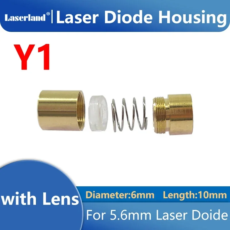 06*10mm Focusable Housing Metal House Case for 5.6mm TO18 Laser Diode LD with Plastic lens