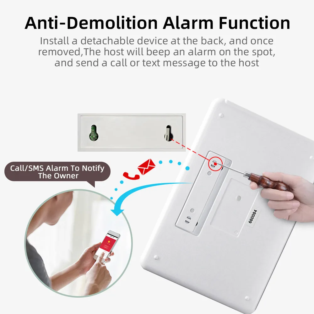 PGST 105 4G Wireless Home Alarms System,Wireless WiFi Home Security System with Door & Motion Sensor App control work with ALexa