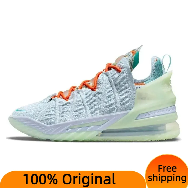 Nike Lebron 18 Basketball Unisex Sneakers shoes CQ9284-401 With Original Box