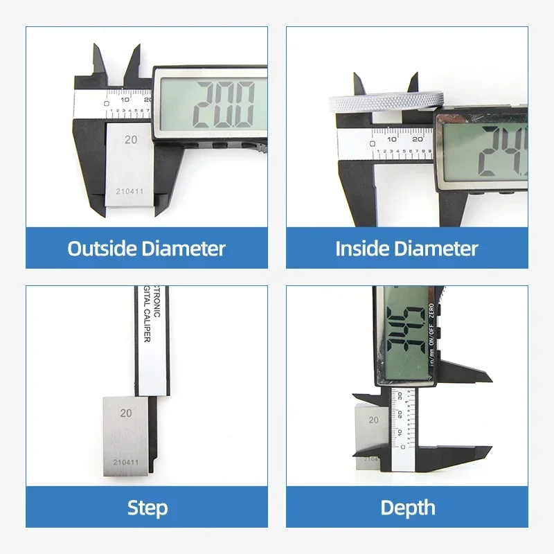 Pachymeter Digital Caliper Plastic Vernier Calipers Woodworking Tools Thickness Gauge Measuring Tool Caliber Electronic Ruler