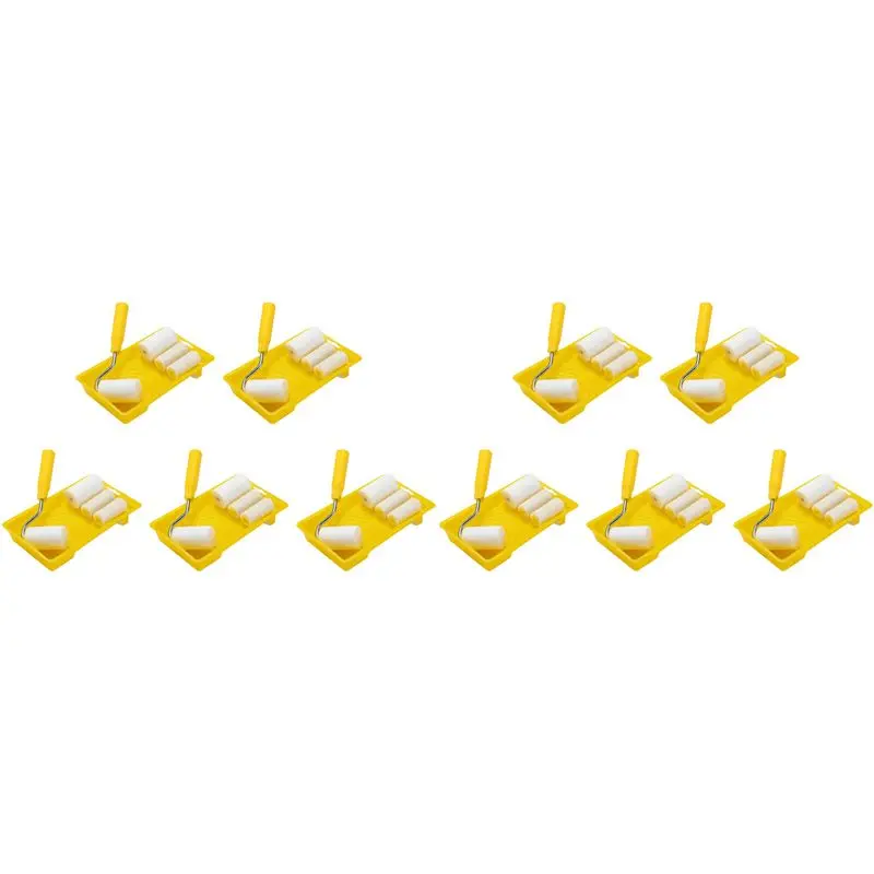 bhts-60-pezzi-mini-rullo-in-schiuma-per-pittura-kit-decorativo-set-rullo-piccolo-da-2-pollici-con-vassoio-per-pittura-murale-e-riparazioni