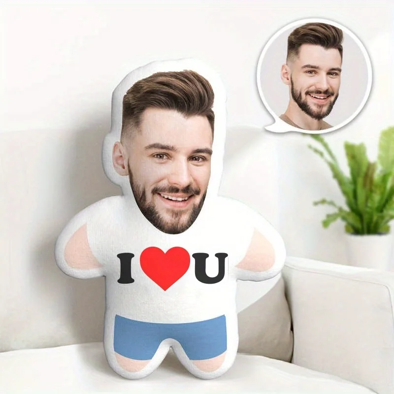 

【 Customization 】 I Love You Classic iloveyou Mini Personalized Color I Love You Pillow Customized Doll Character Photos Men's