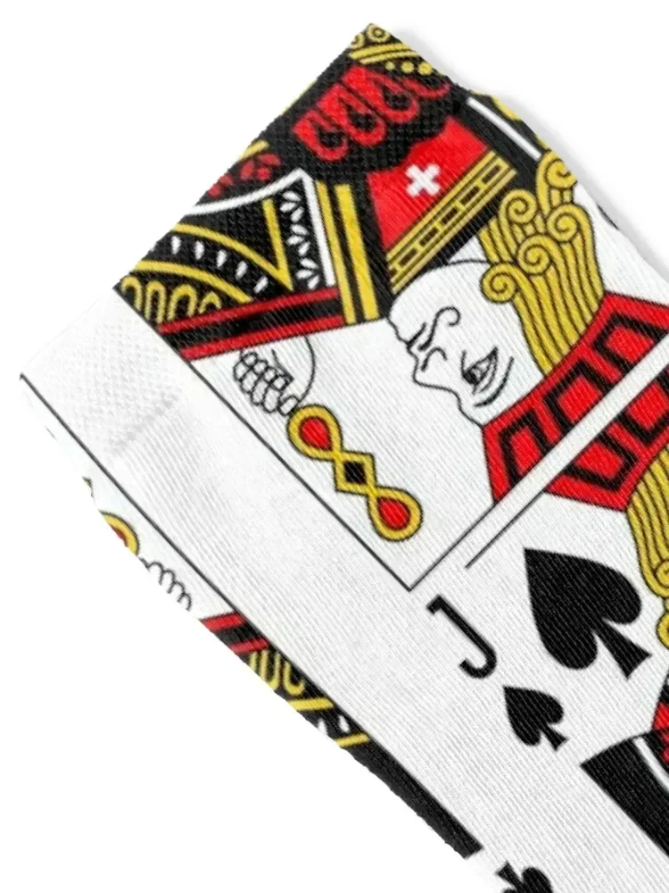 Jack of Spades Classic Card Deck Casino Poker J Spades Socks christmass gift halloween winter Socks For Women Men's