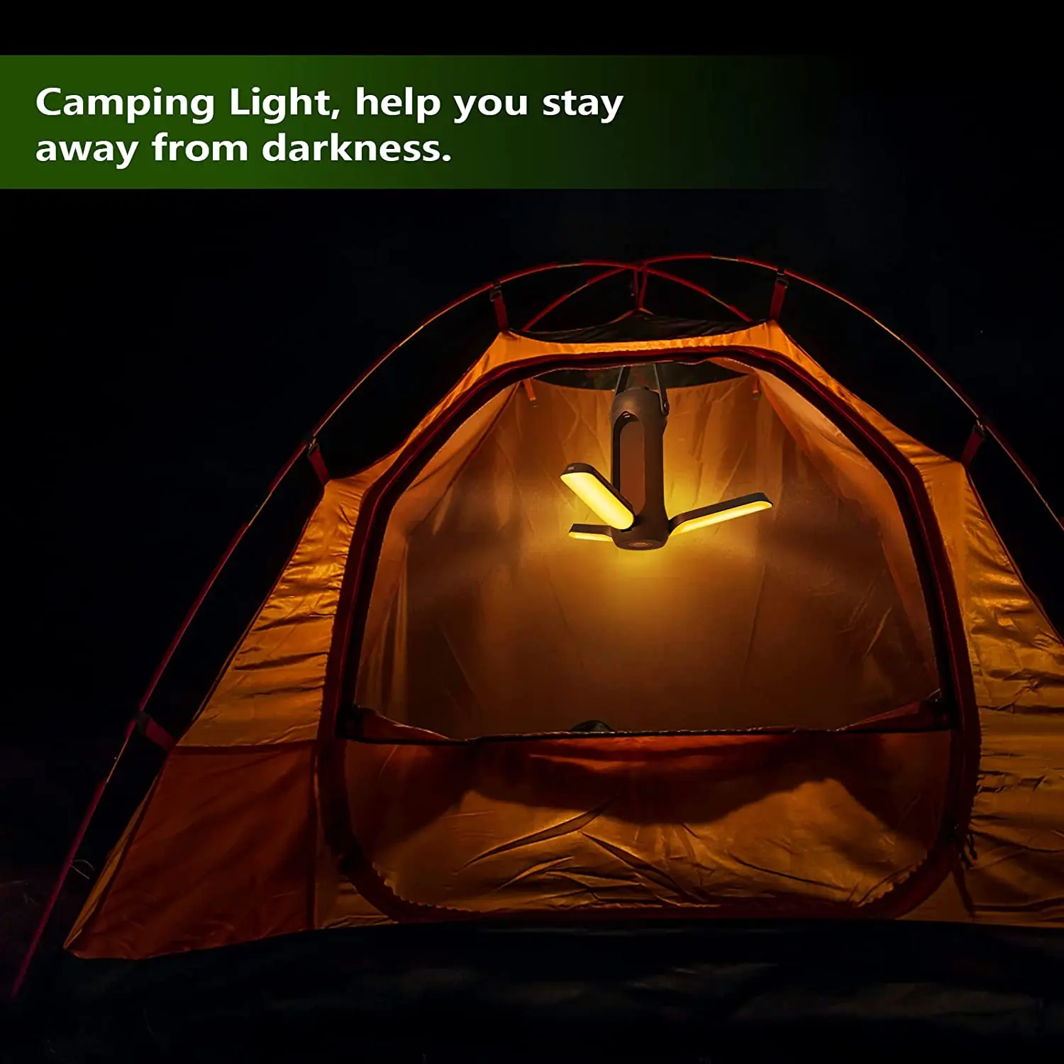 Camping Lights, Freefolding Rechargeable LED Camping Lantern, 10000mAh Super Large, 3 Light Modes & SOS Signal Great for Camping