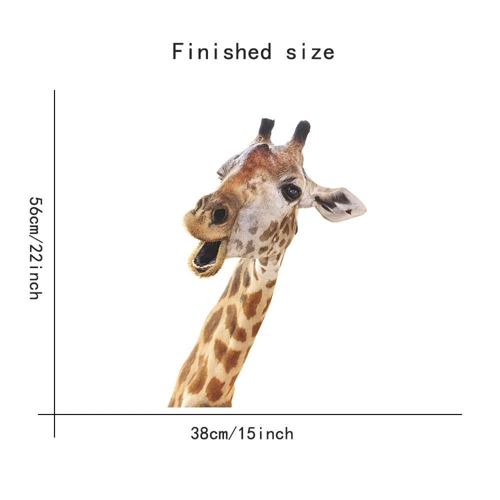 Cute Giraffe Kids Wall Stickers for Nursery Play Room Kindergarten Decoration PVC Decals Removable Transparent Frosted DIY Mural