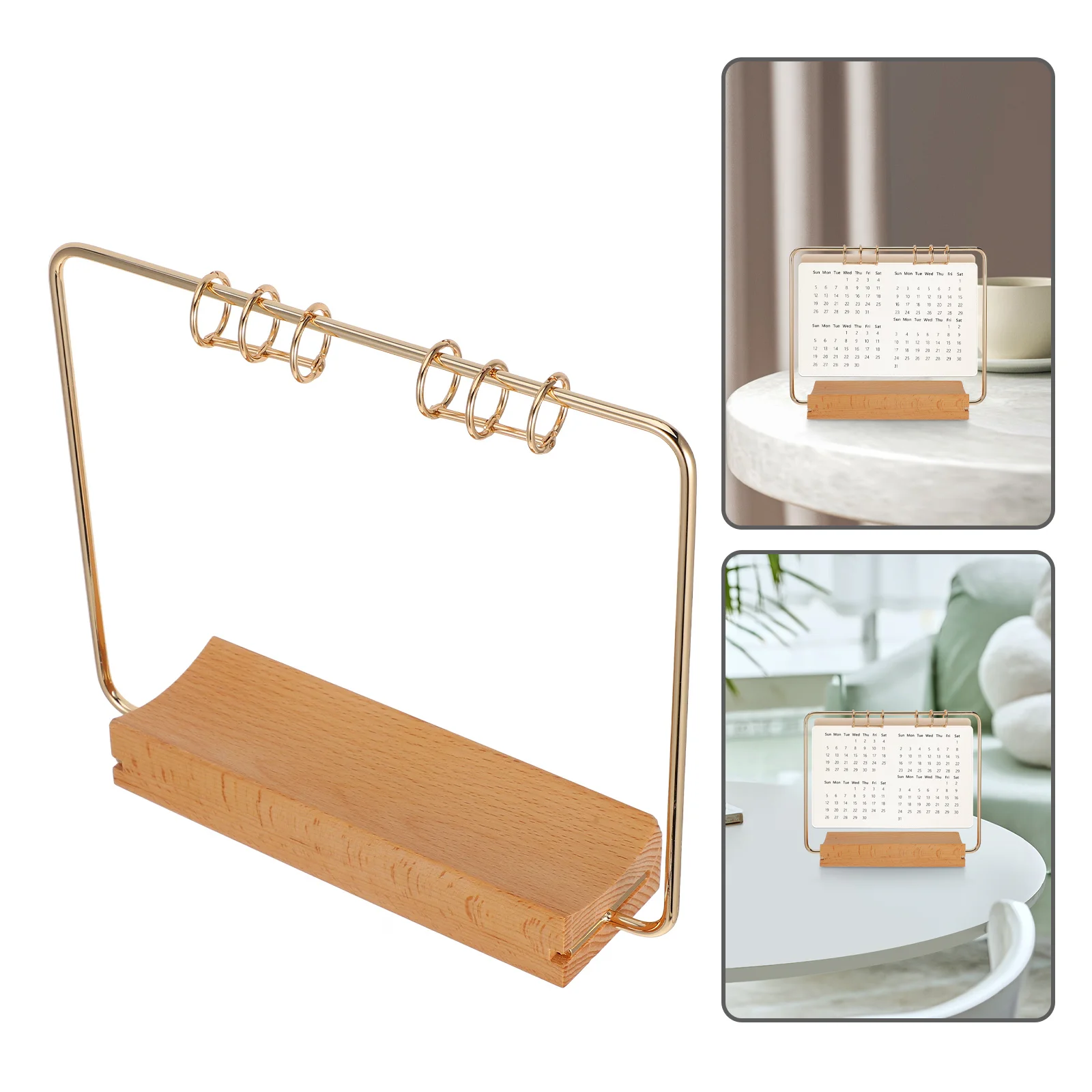 

1 Set Iron Tabletop Stand Flip Rack For Desk Space-Saving Modern Design Calendar Support Bracket Calendar Accessories