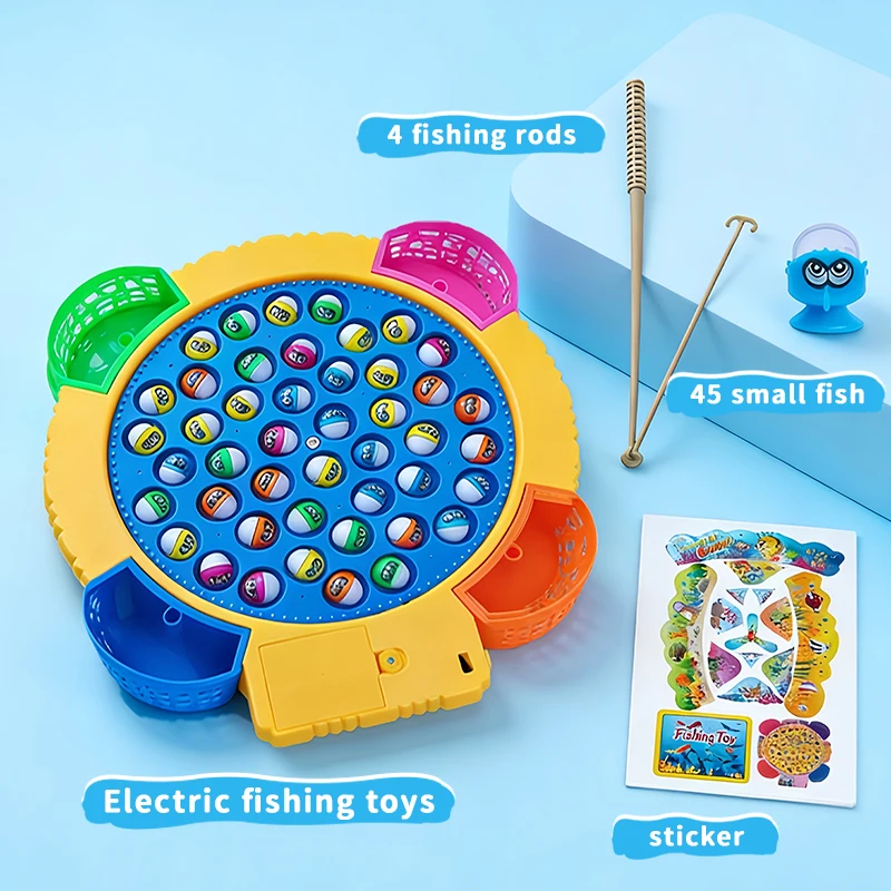 Set di giocattoli da pesca da 45 pezzi adatto per bambini dai 3 anni in su, divertimento educativo durante il gioco