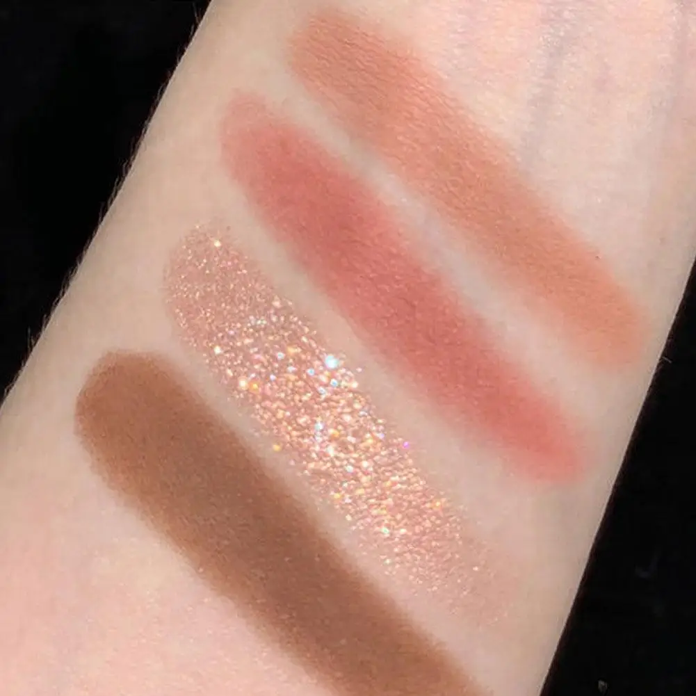 4 Kleur Oogschaduw Dienblad Dagelijkse Make-Up Shimmer Matte Blijvende Fijne Oogschaduw Glinstert Kleur Aarde Parel Blijvende Make-Up Nachtclub I1m5