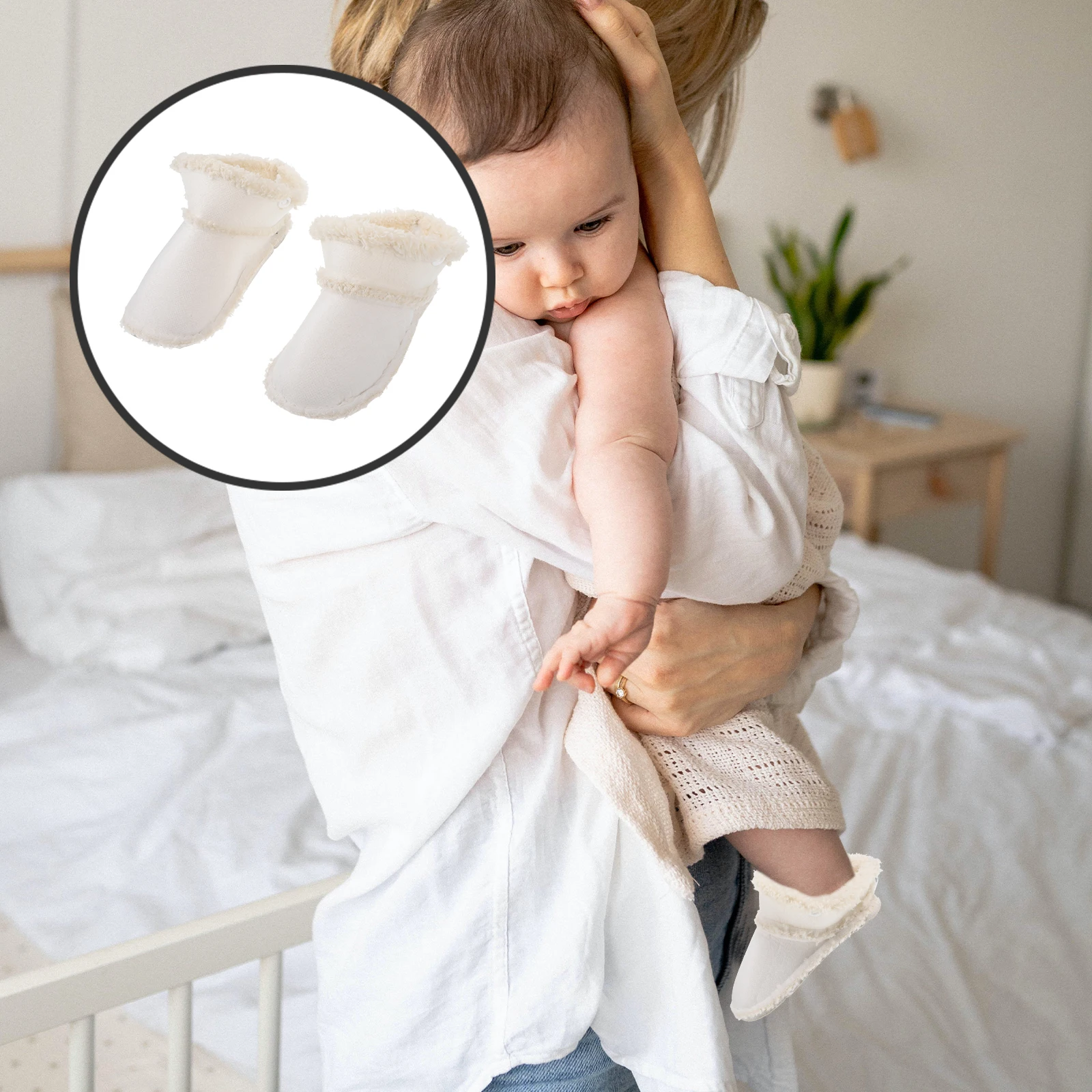 

1 Pair Kids Winter Inserts Warm Hole Shoe Inserts Detachable Lining Skin-Friendly Material Easy On-Off Shoe Liners For Children